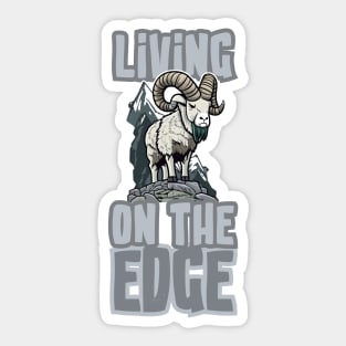 Mountain Goat - Living on the Edge Sticker